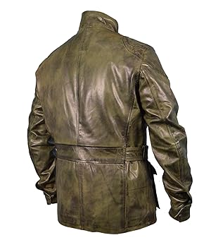 F&H Men's Genuine Waxed Sheepskin Leather Benjamin Button